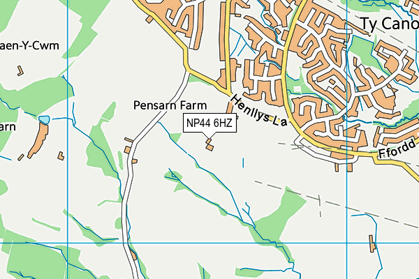 NP44 6HZ map - OS VectorMap District (Ordnance Survey) NP44 6HZ map - OS VectorMap District (Ordnance Survey)