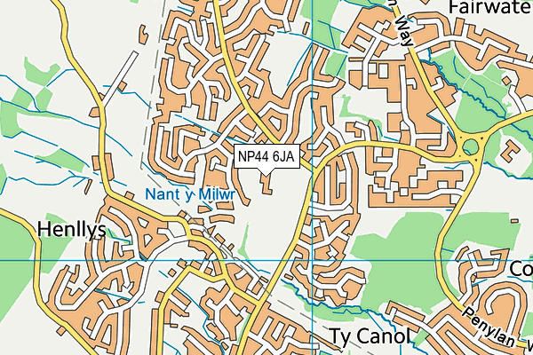 NP44 6JA map - OS VectorMap District (Ordnance Survey) NP44 6JA map - OS VectorMap District (Ordnance Survey)