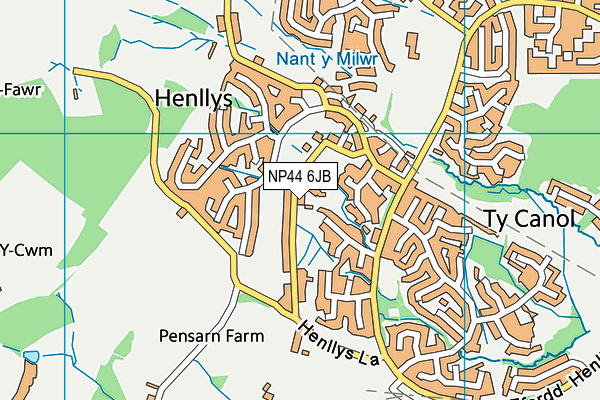 NP44 6JB map - OS VectorMap District (Ordnance Survey) NP44 6JB map - OS VectorMap District (Ordnance Survey)