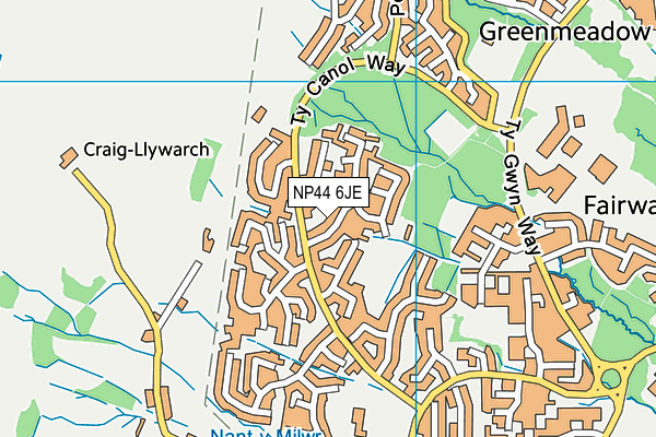 NP44 6JE map - OS VectorMap District (Ordnance Survey) NP44 6JE map - OS VectorMap District (Ordnance Survey)