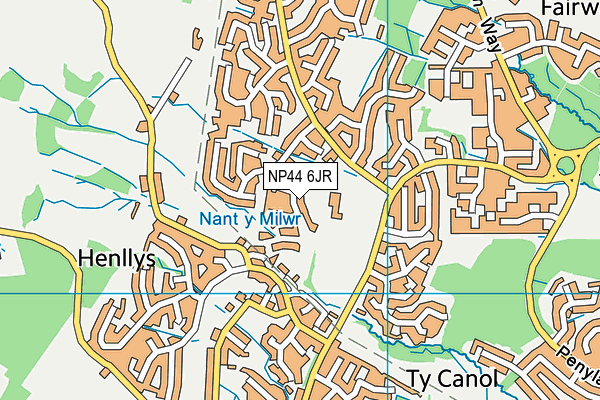 NP44 6JR map - OS VectorMap District (Ordnance Survey) NP44 6JR map - OS VectorMap District (Ordnance Survey)