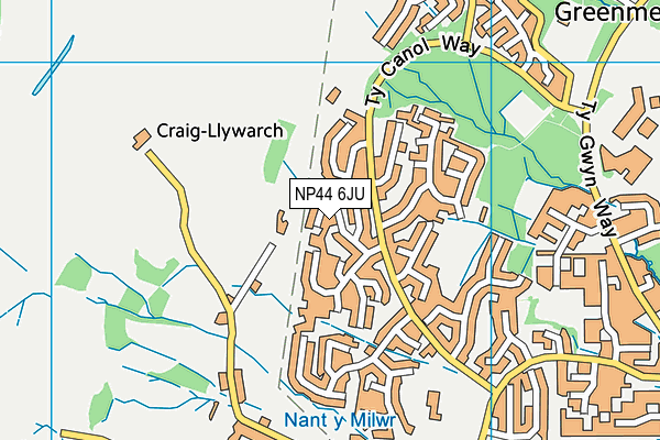 NP44 6JU map - OS VectorMap District (Ordnance Survey) NP44 6JU map - OS VectorMap District (Ordnance Survey)