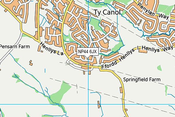 NP44 6JX map - OS VectorMap District (Ordnance Survey) NP44 6JX map - OS VectorMap District (Ordnance Survey)