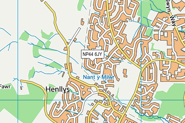 NP44 6JY map - OS VectorMap District (Ordnance Survey) NP44 6JY map - OS VectorMap District (Ordnance Survey)