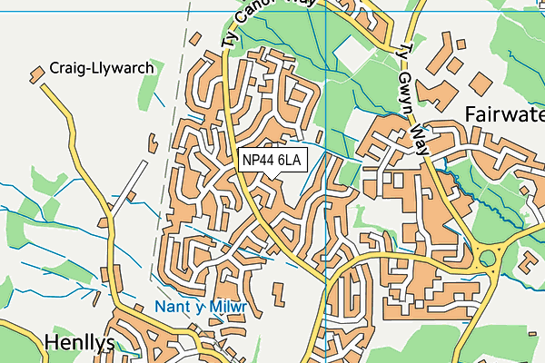 NP44 6LA map - OS VectorMap District (Ordnance Survey) NP44 6LA map - OS VectorMap District (Ordnance Survey)