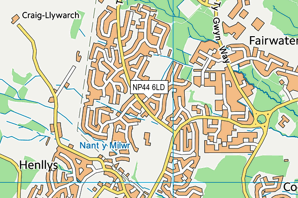 NP44 6LD map - OS VectorMap District (Ordnance Survey) NP44 6LD map - OS VectorMap District (Ordnance Survey)
