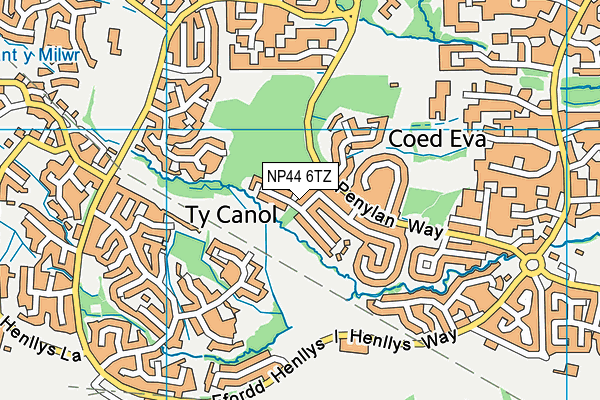 NP44 6TZ map - OS VectorMap District (Ordnance Survey) NP44 6TZ map - OS VectorMap District (Ordnance Survey)