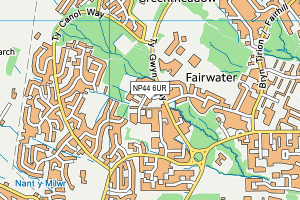 NP44 6UR map - OS VectorMap District (Ordnance Survey) NP44 6UR map - OS VectorMap District (Ordnance Survey)