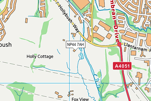 NP44 7AH map - OS VectorMap District (Ordnance Survey) NP44 7AH map - OS VectorMap District (Ordnance Survey)
