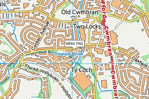 NP44 7HG map - OS VectorMap District (Ordnance Survey) NP44 7HG map - OS VectorMap District (Ordnance Survey)