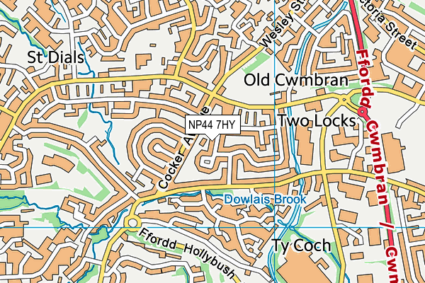 NP44 7HY map - OS VectorMap District (Ordnance Survey) NP44 7HY map - OS VectorMap District (Ordnance Survey)