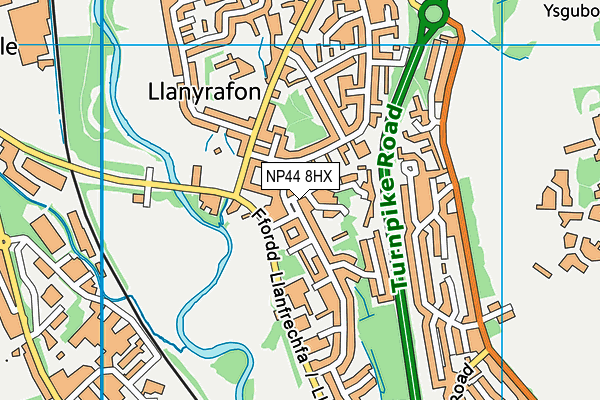 NP44 8HX map - OS VectorMap District (Ordnance Survey) NP44 8HX map - OS VectorMap District (Ordnance Survey)