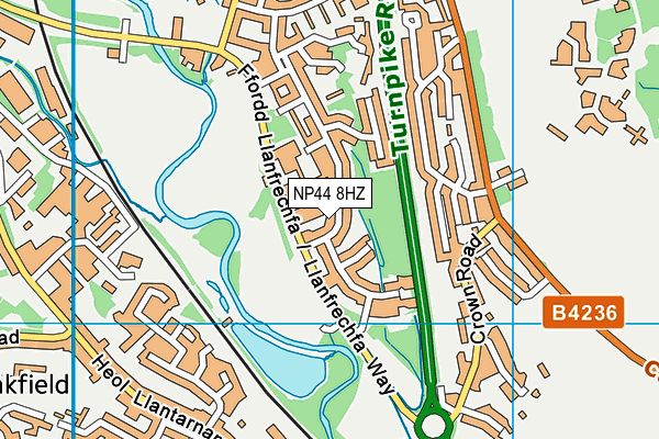 NP44 8HZ map - OS VectorMap District (Ordnance Survey) NP44 8HZ map - OS VectorMap District (Ordnance Survey)