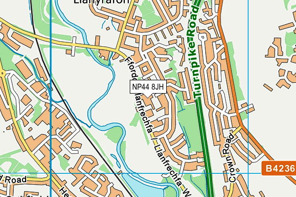 NP44 8JH map - OS VectorMap District (Ordnance Survey) NP44 8JH map - OS VectorMap District (Ordnance Survey)