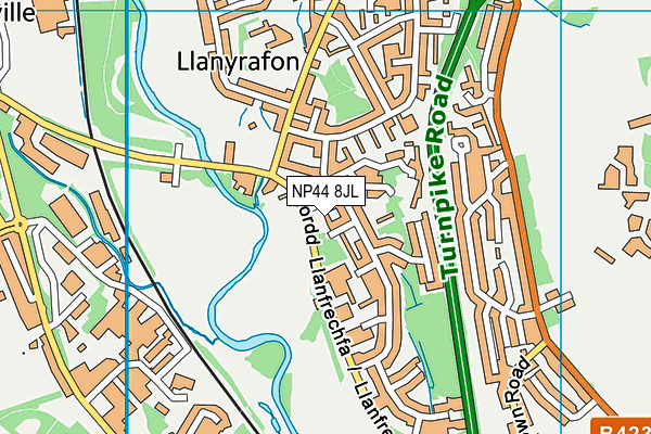 NP44 8JL map - OS VectorMap District (Ordnance Survey) NP44 8JL map - OS VectorMap District (Ordnance Survey)