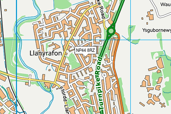NP44 8RZ map - OS VectorMap District (Ordnance Survey) NP44 8RZ map - OS VectorMap District (Ordnance Survey)