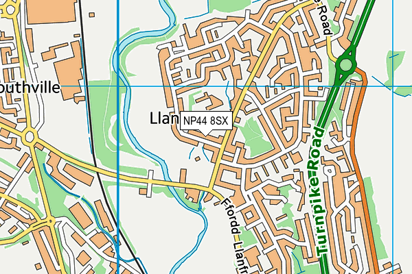 NP44 8SX map - OS VectorMap District (Ordnance Survey) NP44 8SX map - OS VectorMap District (Ordnance Survey)
