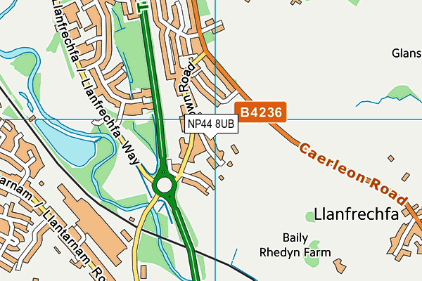 NP44 8UB map - OS VectorMap District (Ordnance Survey) NP44 8UB map - OS VectorMap District (Ordnance Survey)