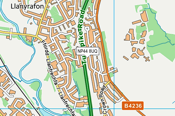 NP44 8UQ map - OS VectorMap District (Ordnance Survey) NP44 8UQ map - OS VectorMap District (Ordnance Survey)