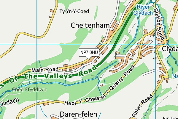 NP7 0HU map - OS VectorMap District (Ordnance Survey) NP7 0HU map - OS VectorMap District (Ordnance Survey)