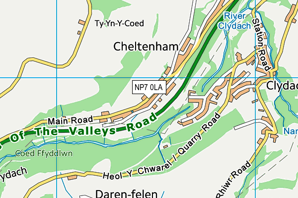 NP7 0LA map - OS VectorMap District (Ordnance Survey) NP7 0LA map - OS VectorMap District (Ordnance Survey)