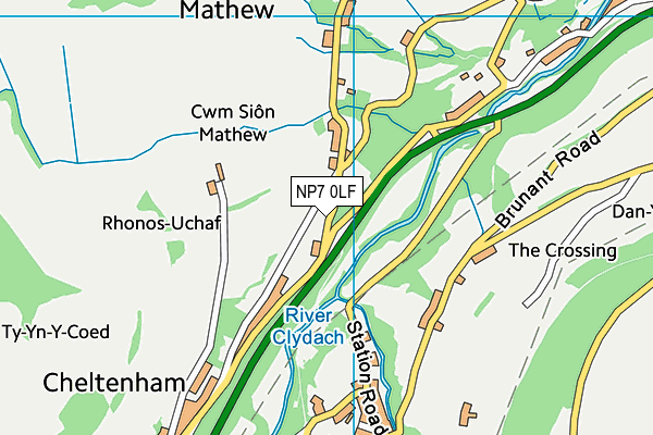 NP7 0LF map - OS VectorMap District (Ordnance Survey) NP7 0LF map - OS VectorMap District (Ordnance Survey)