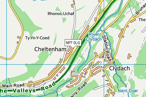 NP7 0LG map - OS VectorMap District (Ordnance Survey) NP7 0LG map - OS VectorMap District (Ordnance Survey)