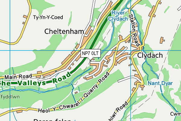 NP7 0LT map - OS VectorMap District (Ordnance Survey) NP7 0LT map - OS VectorMap District (Ordnance Survey)