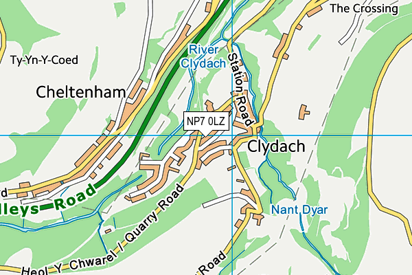 NP7 0LZ map - OS VectorMap District (Ordnance Survey) NP7 0LZ map - OS VectorMap District (Ordnance Survey)