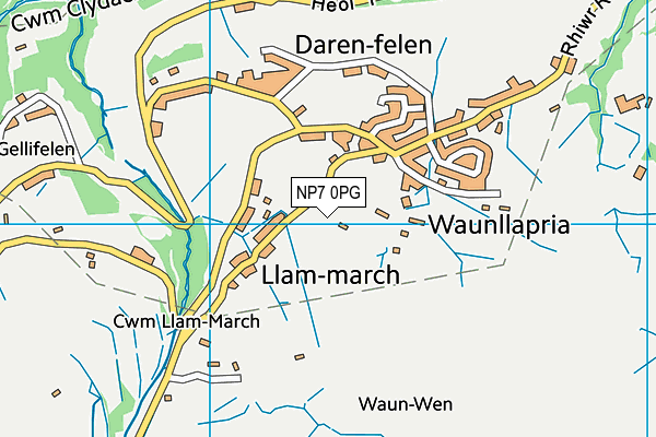 NP7 0PG map - OS VectorMap District (Ordnance Survey) NP7 0PG map - OS VectorMap District (Ordnance Survey)