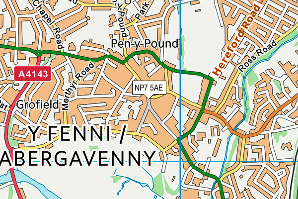 NP7 5AE map - OS VectorMap District (Ordnance Survey) NP7 5AE map - OS VectorMap District (Ordnance Survey)