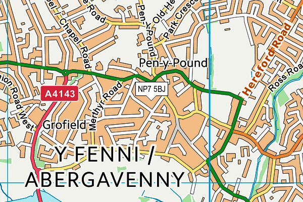 NP7 5BJ map - OS VectorMap District (Ordnance Survey) NP7 5BJ map - OS VectorMap District (Ordnance Survey)