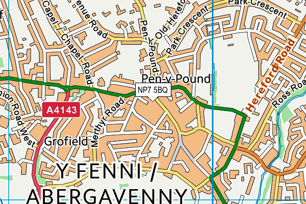 NP7 5BQ map - OS VectorMap District (Ordnance Survey) NP7 5BQ map - OS VectorMap District (Ordnance Survey)
