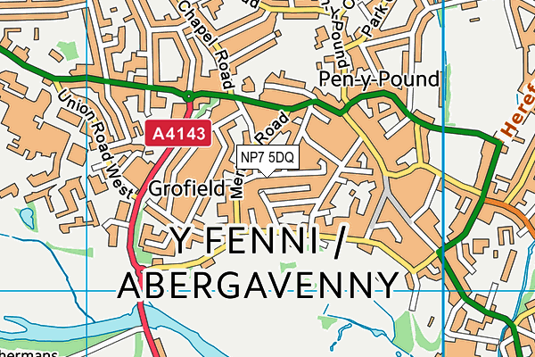 NP7 5DQ map - OS VectorMap District (Ordnance Survey) NP7 5DQ map - OS VectorMap District (Ordnance Survey)