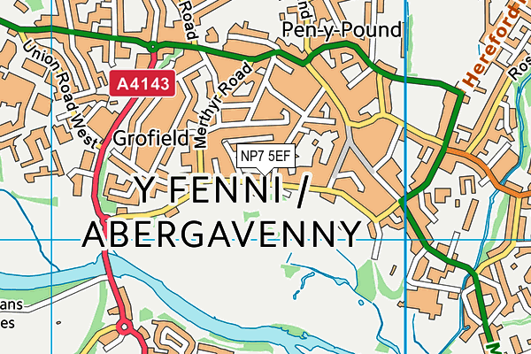 NP7 5EF map - OS VectorMap District (Ordnance Survey) NP7 5EF map - OS VectorMap District (Ordnance Survey)