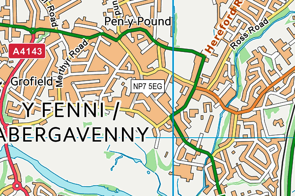 NP7 5EG map - OS VectorMap District (Ordnance Survey) NP7 5EG map - OS VectorMap District (Ordnance Survey)