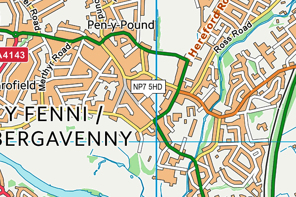 NP7 5HD map - OS VectorMap District (Ordnance Survey) NP7 5HD map - OS VectorMap District (Ordnance Survey)