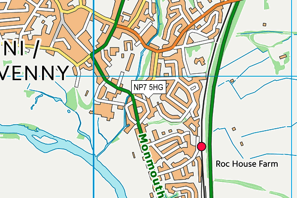 NP7 5HG map - OS VectorMap District (Ordnance Survey) NP7 5HG map - OS VectorMap District (Ordnance Survey)