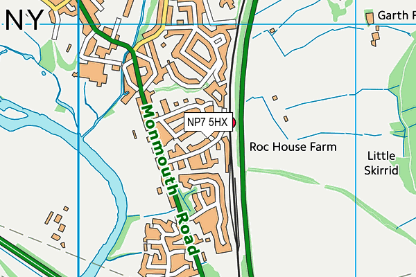 NP7 5HX map - OS VectorMap District (Ordnance Survey) NP7 5HX map - OS VectorMap District (Ordnance Survey)