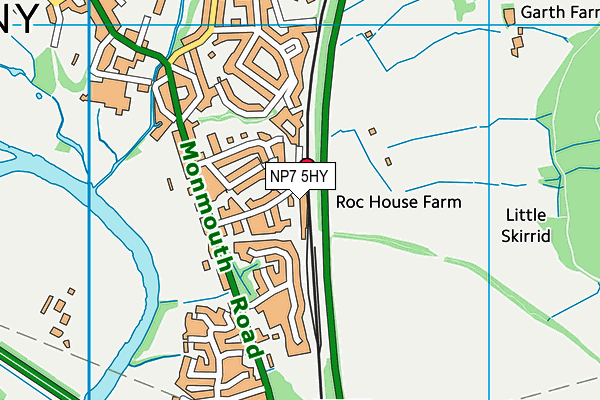 NP7 5HY map - OS VectorMap District (Ordnance Survey) NP7 5HY map - OS VectorMap District (Ordnance Survey)