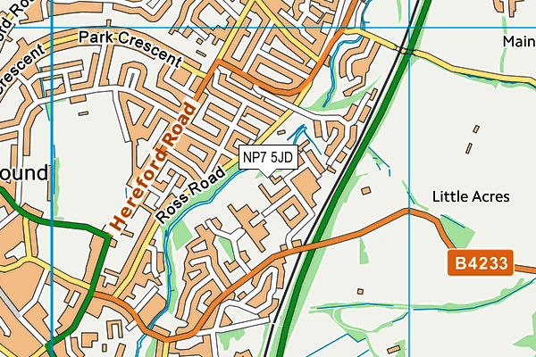 NP7 5JD map - OS VectorMap District (Ordnance Survey) NP7 5JD map - OS VectorMap District (Ordnance Survey)