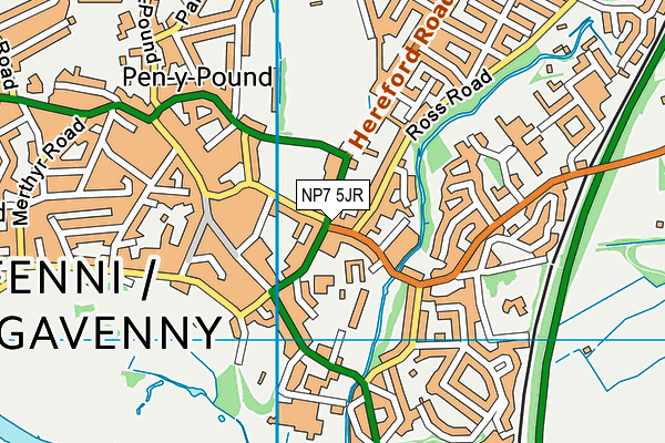 NP7 5JR map - OS VectorMap District (Ordnance Survey) NP7 5JR map - OS VectorMap District (Ordnance Survey)