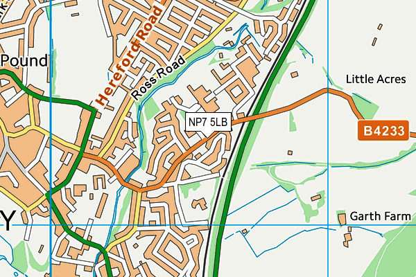 NP7 5LB map - OS VectorMap District (Ordnance Survey) NP7 5LB map - OS VectorMap District (Ordnance Survey)