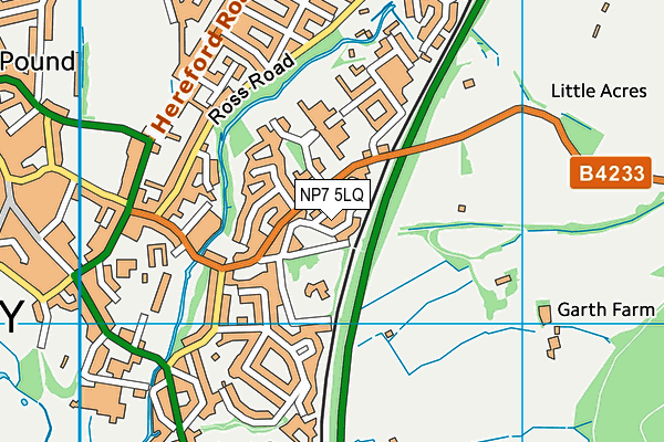 NP7 5LQ map - OS VectorMap District (Ordnance Survey) NP7 5LQ map - OS VectorMap District (Ordnance Survey)