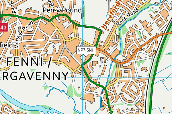 NP7 5NH map - OS VectorMap District (Ordnance Survey)