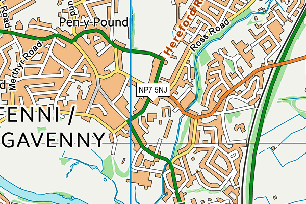 NP7 5NJ map - OS VectorMap District (Ordnance Survey) NP7 5NJ map - OS VectorMap District (Ordnance Survey)