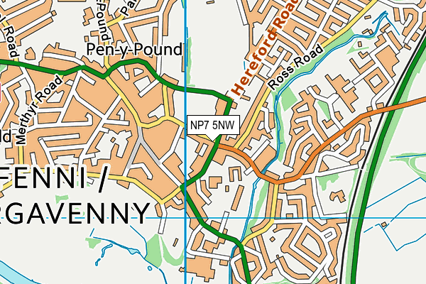 NP7 5NW map - OS VectorMap District (Ordnance Survey) NP7 5NW map - OS VectorMap District (Ordnance Survey)