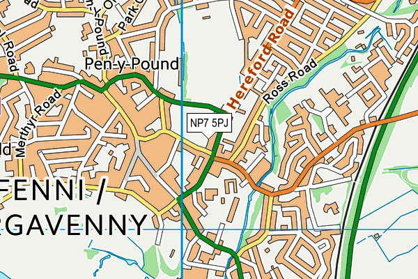 NP7 5PJ map - OS VectorMap District (Ordnance Survey) NP7 5PJ map - OS VectorMap District (Ordnance Survey)
