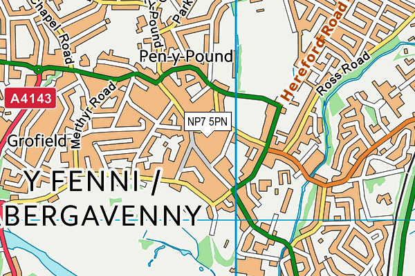 NP7 5PN map - OS VectorMap District (Ordnance Survey) NP7 5PN map - OS VectorMap District (Ordnance Survey)