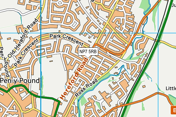 NP7 5RB map - OS VectorMap District (Ordnance Survey) NP7 5RB map - OS VectorMap District (Ordnance Survey)